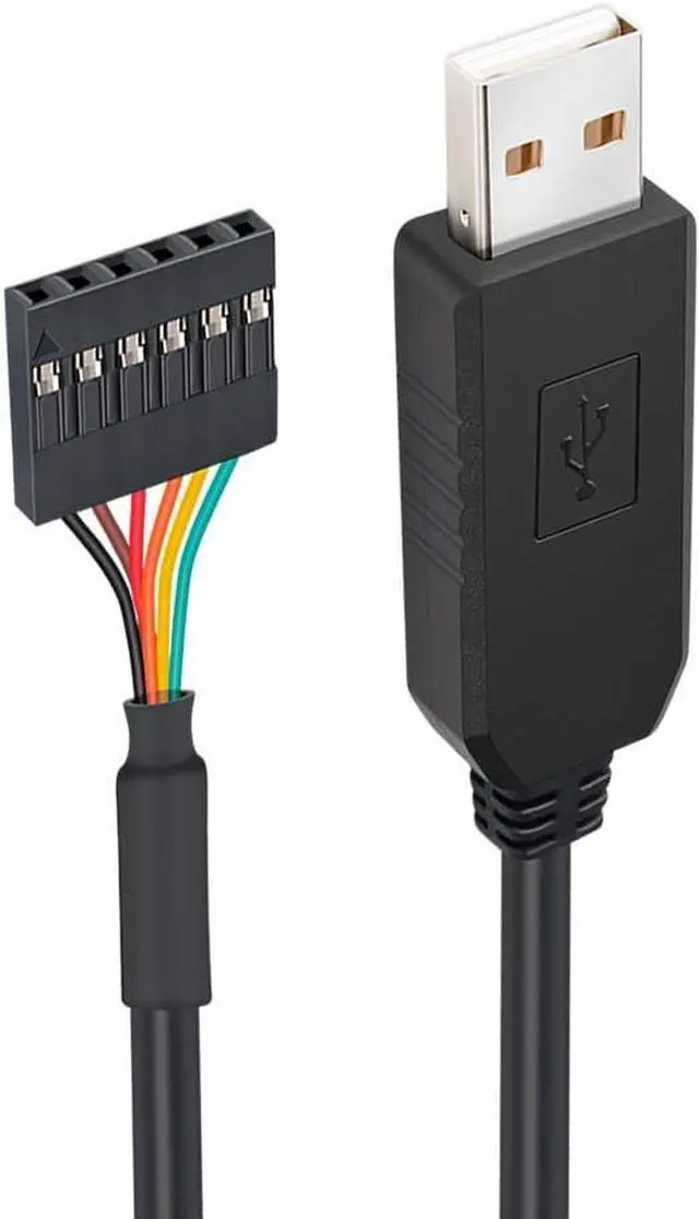 Alt view image 4 of 7 - BONAEVER USB to TTL Serial 5V Adapter Cable with FTDI FT232RL Chip 6 Pin 0.1 inch Pitch Female Socket Header UART IC Windows 11 10 8 7 Linux MAC OS (6ft, Black)