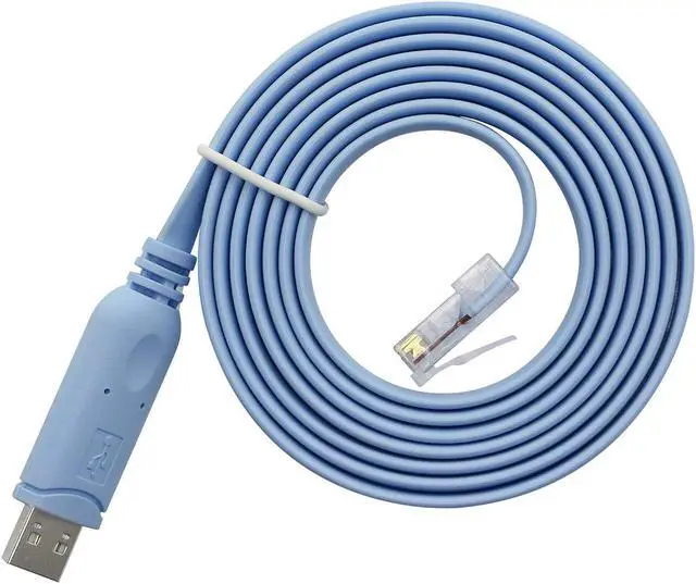 Main image of BONAEVER USB Console Cable,USB to RJ45 for Cisco Switch Console with FTDI Chip Compatible Cisco, NETGEAR, Ubiquity, LINKSYS, TP-Link Routers/Switches/Server for Laptops in Windows, Mac, Linux - 6 Feet