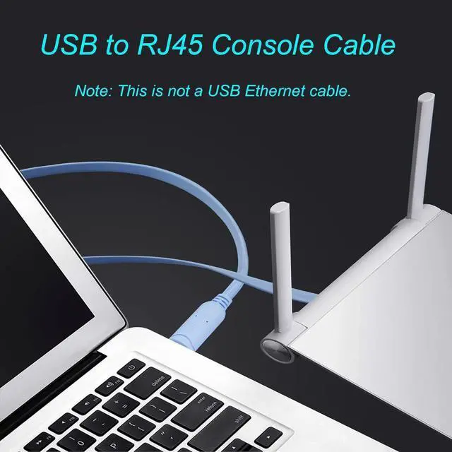 Alt view image 4 of 6 - BONAEVER USB Console Cable,USB to RJ45 for Cisco Switch Console with FTDI Chip Compatible Cisco, NETGEAR, Ubiquity, LINKSYS, TP-Link Routers/Switches/Server for Laptops in Windows, Mac, Linux - 6 Feet