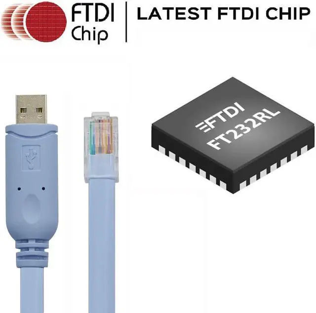 Alt view image 5 of 7 - BONAEVER USB Console Cable,USB to RJ45 for Cisco Switch Console with FTDI Chip Compatible Cisco, NETGEAR, Ubiquity, LINKSYS, TP-Link Routers/Switches/Server for Laptops in Windows, Mac Linux - 16 Feet