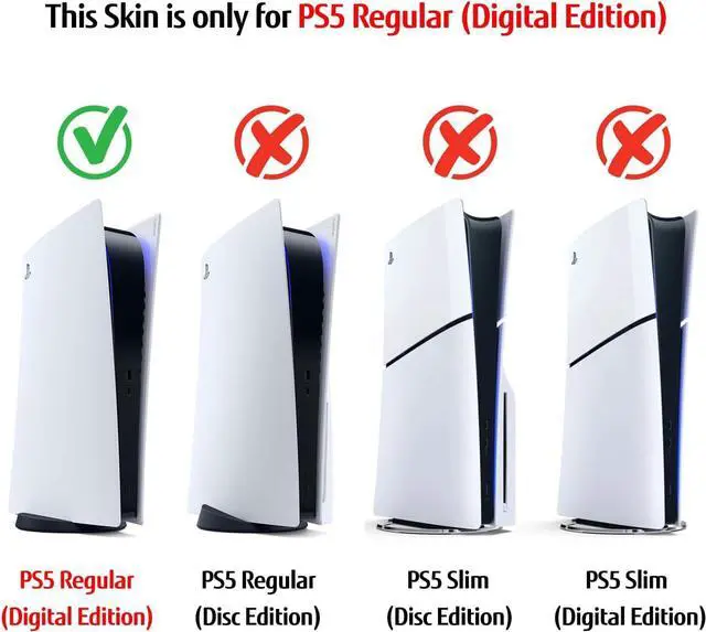 Alt view image 2 of 7 - BONAEVER [for PS5 Digital Edition] - Superhero Skin for PlayStation 5, Premium 3M Vinyl Cover Skins Wraps for PS5 Digital Edition and Controller Stickers