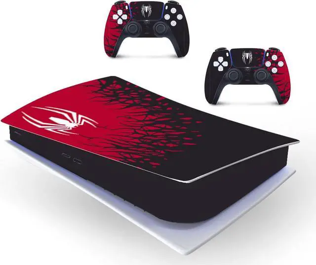 Alt view image 4 of 7 - BONAEVER [for PS5 Digital Edition] - Superhero Skin for PlayStation 5, Premium 3M Vinyl Cover Skins Wraps for PS5 Digital Edition and Controller Stickers
