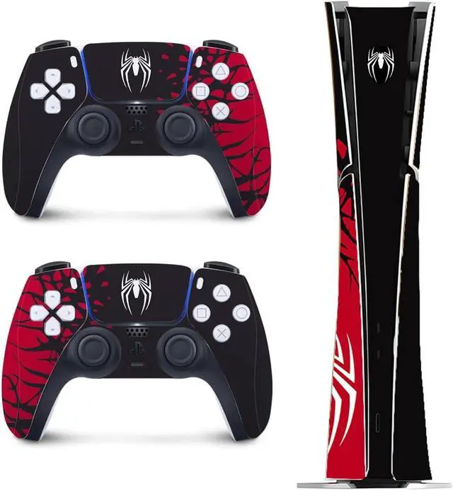 Alt view image 5 of 7 - [for PS5 Slim Digital Edition] BONAEVER Superhero Slim Skin for PlayStation 5 Slim, Premium 3M Vinyl Skins Wraps Set for PlayStation 5 Slim Digital Edition and Controller Stickers