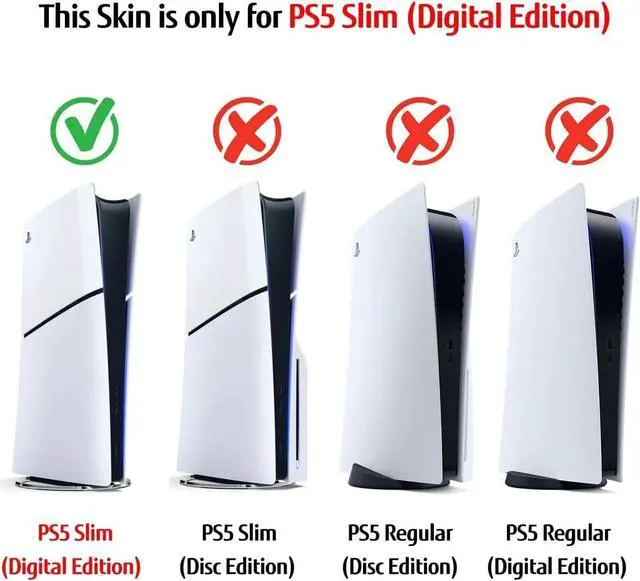 Alt view image 2 of 7 - [for PS5 Slim Digital Edition] BONAEVER Superhero Slim Skin for PlayStation 5 Slim, Premium 3M Vinyl Skins Wraps Set for PlayStation 5 Slim Digital Edition and Controller Stickers