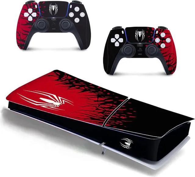Alt view image 6 of 7 - [for PS5 Slim Digital Edition] BONAEVER Superhero Slim Skin for PlayStation 5 Slim, Premium 3M Vinyl Skins Wraps Set for PlayStation 5 Slim Digital Edition and Controller Stickers