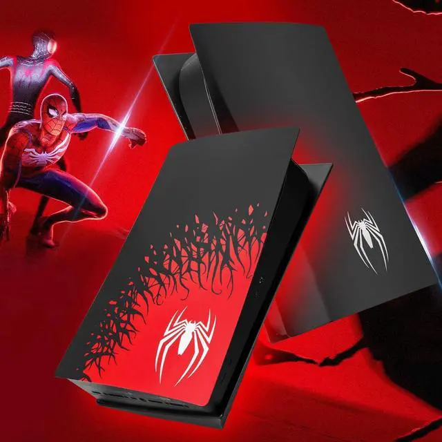 Alt view image 6 of 6 - BONAEVER [Faceplate for PS5 Digital Edition] - NOWSKINS Superhero Spider - Man 2 Plates for PS5 Console Cover Plates, Premium ABS Faceplate Shell Covers for Playstation 5 Digital Edition