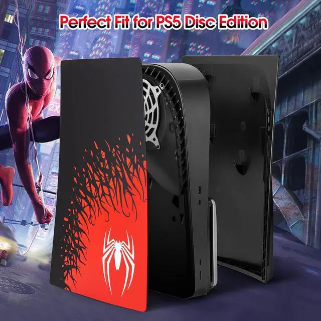 Alt view image 4 of 6 - BONAEVER [Faceplate for PS5 Disc Edition] - Superhero Spider - Man 2 Plates for PS5 Console Cover Plates, Premium ABS Faceplate Shell Covers for PlayStation 5 PS5 Cover Plate Disc Edition