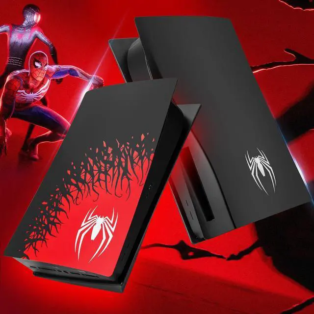 Alt view image 5 of 6 - BONAEVER [Faceplate for PS5 Disc Edition] - Superhero Spider - Man 2 Plates for PS5 Console Cover Plates, Premium ABS Faceplate Shell Covers for PlayStation 5 PS5 Cover Plate Disc Edition