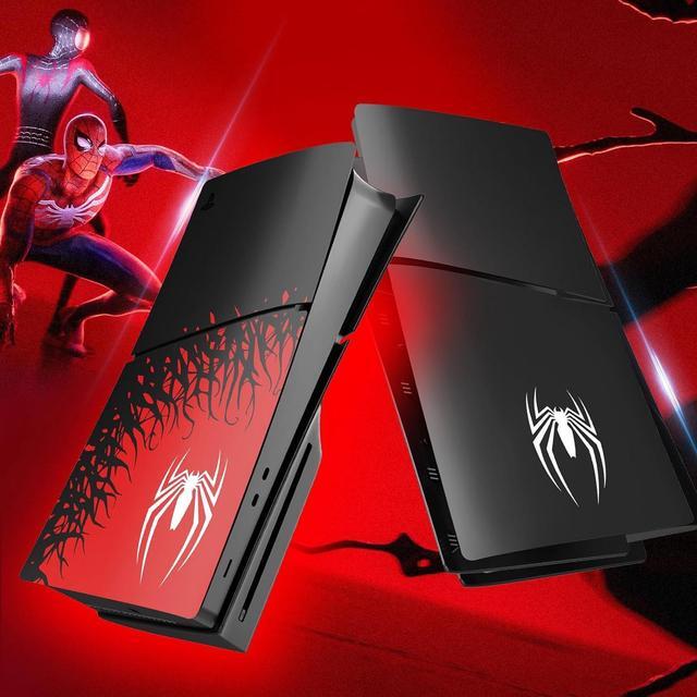 Alt view image 3 of 6 - [Faceplate for PS5 Plate Slim Disc Edition] - BONAEVER Superhero Spider - Man 2 Plates for PS5 Console Cover Plates, Premium Faceplate Shell Covers for PlayStation 5 Slim PS5 Cover Plate Disc Edition