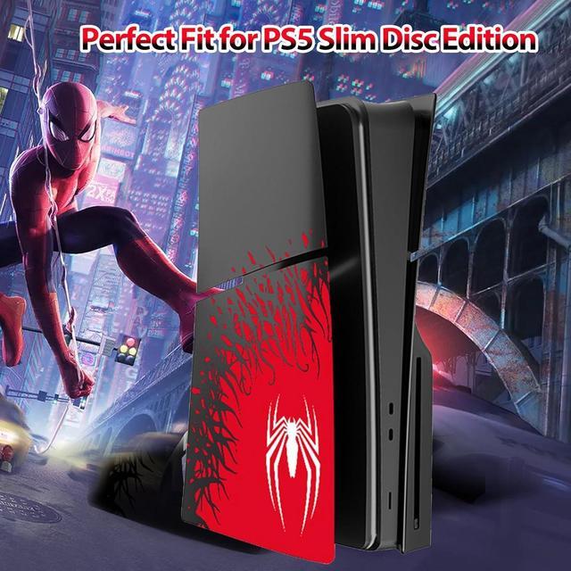 Alt view image 5 of 6 - [Faceplate for PS5 Plate Slim Disc Edition] - BONAEVER Superhero Spider - Man 2 Plates for PS5 Console Cover Plates, Premium Faceplate Shell Covers for PlayStation 5 Slim PS5 Cover Plate Disc Edition