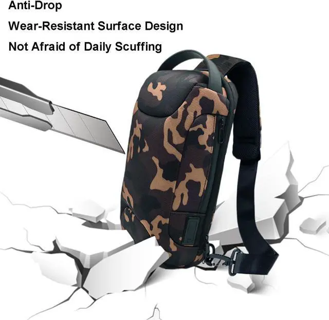 Alt view image 5 of 7 - BONAEVER Sling Backpack USB Anti-Theft Waterproof Chest Daypack Casual Shoulder Bag for PlayStation Portal Remote Player/ Steam Deck LCD/OLED/Rog Ally/Rog ALLY X/Nintendo Switch