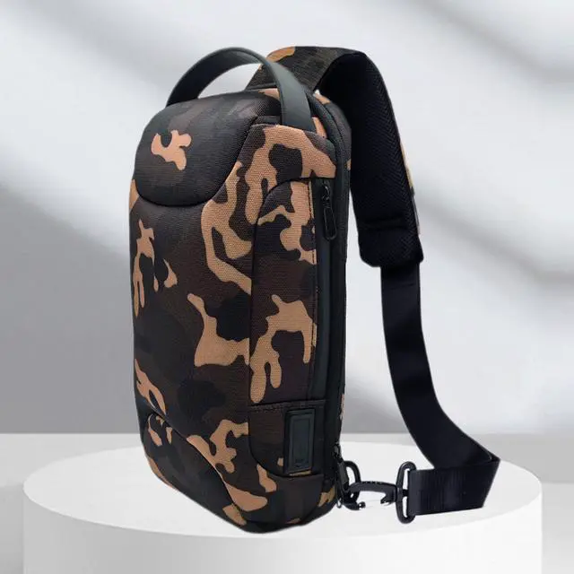 Alt view image 7 of 7 - BONAEVER Sling Backpack USB Anti-Theft Waterproof Chest Daypack Casual Shoulder Bag for PlayStation Portal Remote Player/ Steam Deck LCD/OLED/Rog Ally/Rog ALLY X/Nintendo Switch