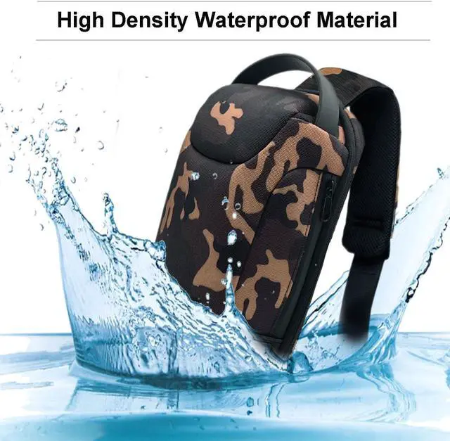 Alt view image 2 of 7 - BONAEVER Sling Backpack USB Anti-Theft Waterproof Chest Daypack Casual Shoulder Bag for PlayStation Portal Remote Player/ Steam Deck LCD/OLED/Rog Ally/Rog ALLY X/Nintendo Switch