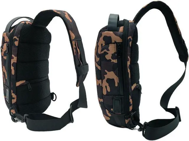 Alt view image 6 of 7 - BONAEVER Sling Backpack USB Anti-Theft Waterproof Chest Daypack Casual Shoulder Bag for PlayStation Portal Remote Player/ Steam Deck LCD/OLED/Rog Ally/Rog ALLY X/Nintendo Switch