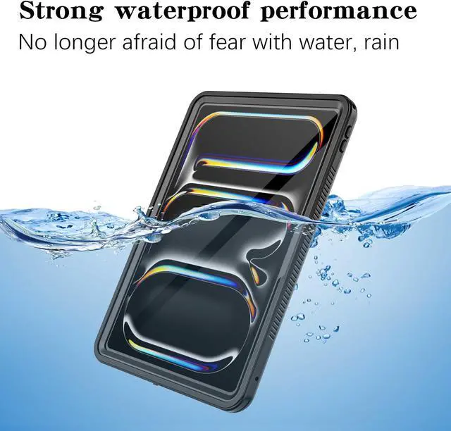Alt view image 2 of 7 - BONAEVER IP68 Waterproof Case for iPad Pro 11 Inch M4 2024 5th Generation Model A2836 A2837 A3006 with Built-in Screen Protector, Full Body Shockproof Protection Cover with Lanyard