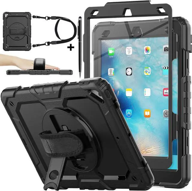 Main image of BONAEVER For iPad Air 3 10.5 Case 2019 / iPad Pro 10.5 Case 2017 Rugged Shockproof Protective Cover Case with Rotating Stand and Shoulder Strap for iPad Air (3rd Gen) 10.5" 2019 / iPad Pro 10.5" 2017