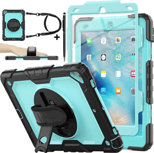 Main image of BONAEVER For iPad Air 3 10.5 Case 2019 / iPad Pro 10.5 Case 2017 Rugged Shockproof Protective Cover Case with Rotating Stand and Shoulder Strap for iPad Air (3rd Gen) 10.5" 2019 / iPad Pro 10.5" 2017