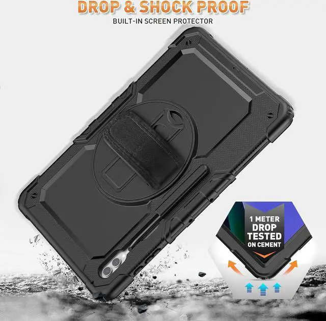 Alt view image 5 of 7 - BONAEVER For Samsung Galaxy Tab S10 Ultra / S9 Ultra / S8 Ultra 14.6 inch Case with S Pen Holder Rugged Shockproof Protective Cover with Rotating Stand and & Shoulder Strap, Stylus Pen