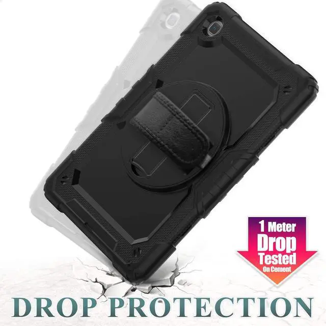 Alt view image 3 of 7 - BONAEVER For Samsung Galaxy Tab A7 Case 2022 2020 SM-T503/T509/T500/T505/T507 with Screen Protector for Kids Shockproof Cover with S Pen Holder Stand and Hand Strap Shoulder Strap