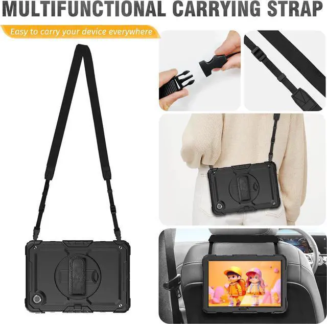 Alt view image 6 of 7 - BONAEVER Case for  Lenovo Tab M11 2024 TB330FU TB330XU TB-331FC Shockproof Protective Cover with Screen Protector Rotating Stand and /Shoulder Strap Pen Holder