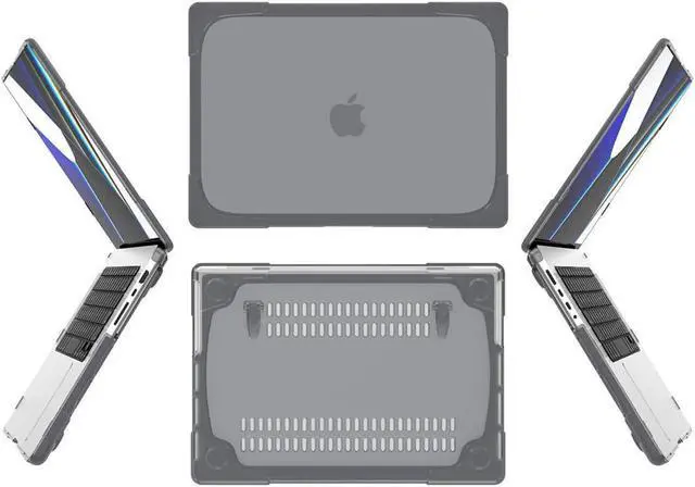 Alt view image 5 of 7 - BONAEVER For MacBook Pro 16 Inch Case M3 A2991 /M2 A2780 /M1 A2485 2023 2022 2021 with Pro/Max Chip Plastic Hard Shell Case with Fold Stand and & Keyboard Cover Skin