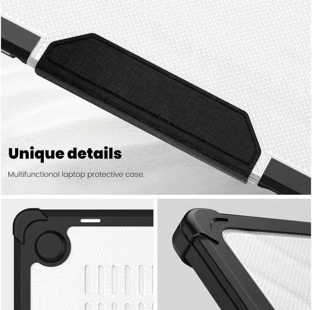 Alt view image 2 of 7 - BONAEVER Case for MacBook Air 15 inch Case 2023 2024 2025 M4 A3241 M3 A3114 M2 A2941, Laptop Hard Shell Cover with Fold Kickstand, Keyboard Skin, Screen Protector, Camera Cover, USB C Adapter