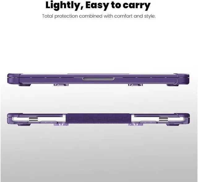 Alt view image 6 of 7 - BONAEVER Case for MacBook Air 15 inch Case 2023 2024 2025 M4 A3241 M3 A3114 M2 A2941, Laptop Hard Shell Cover with Fold Kickstand, Keyboard Skin, Screen Protector, Camera Cover, USB C Adapter