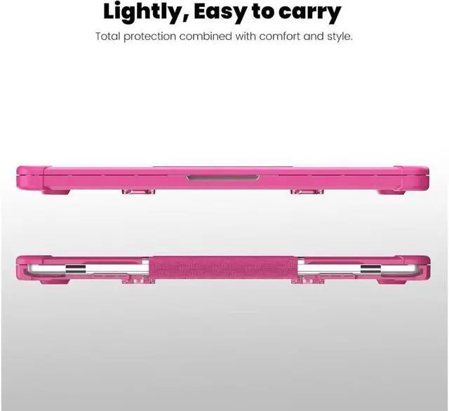 Alt view image 5 of 7 - BONAEVER Case for MacBook Air 15 inch Case 2023 2024 2025 M4 A3241 M3 A3114 M2 A2941, Laptop Hard Shell Cover with Fold Kickstand, Keyboard Skin, Screen Protector, Camera Cover, USB C Adapter