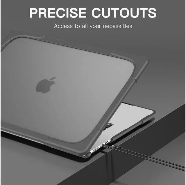 Alt view image 6 of 7 - BONAEVER For Macbook Air 15 inch Case 2025 2024 2023 A3241 M4 A3114 M3 A2941 M2 Liquid Retina Display Touch ID Hard Shell Protective Cover with Stand and & Keyboard Skin Cover & Type C Adapter