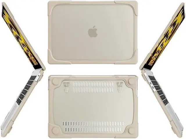 Alt view image 5 of 7 - BONAEVER For Macbook Air 15 inch Case 2025 2024 2023 A3241 M4 A3114 M3 A2941 M2 Liquid Retina Display Touch ID Hard Shell Protective Cover with Stand and & Keyboard Skin Cover & Type C Adapter