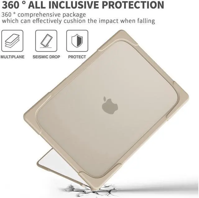 Alt view image 6 of 7 - BONAEVER For Macbook Air 15 inch Case 2025 2024 2023 A3241 M4 A3114 M3 A2941 M2 Liquid Retina Display Touch ID Hard Shell Protective Cover with Stand and & Keyboard Skin Cover & Type C Adapter
