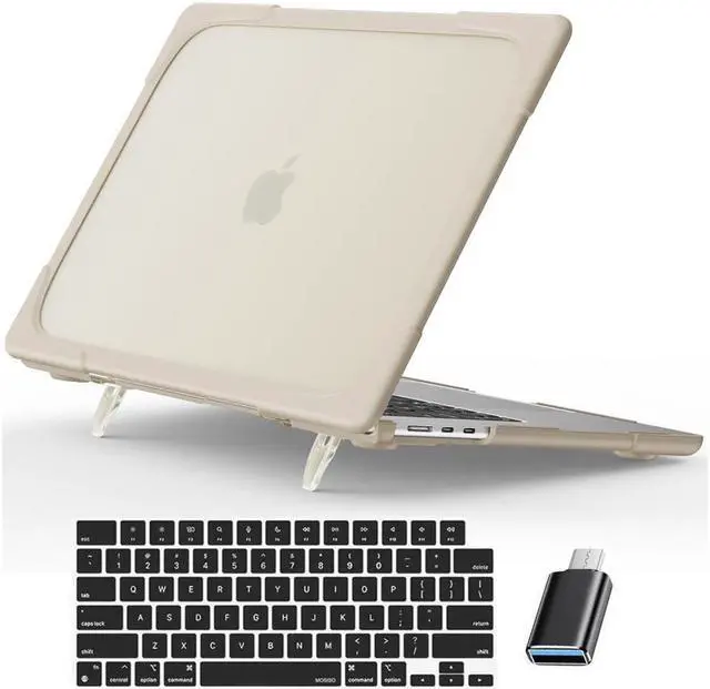 Main image of BONAEVER For Macbook Air 15 inch Case 2025 2024 2023 A3241 M4 A3114 M3 A2941 M2 Liquid Retina Display Touch ID Hard Shell Protective Cover with Stand and & Keyboard Skin Cover & Type C Adapter