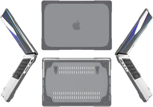 Alt view image 7 of 7 - BONAEVER For MacBook Pro 14 inch Case 2024 2023 2022 2021 Release M3 A2918 A2992 M2 A2779 M1 A2442 Pro Max, Hard Protective Cover Shell with Stand and Keyboard Skin