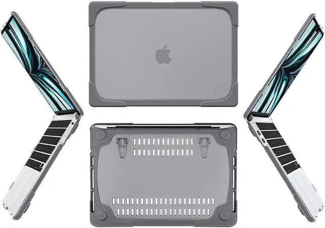 Alt view image 7 of 7 - BONAEVER For MacBook Pro 13 Case 2019 2018 2017 2016 Release A2159 A1989 A1706 A1708 Plastic Hard Shell Shockproof Cover with Fold Stand and & Keyboard Cover