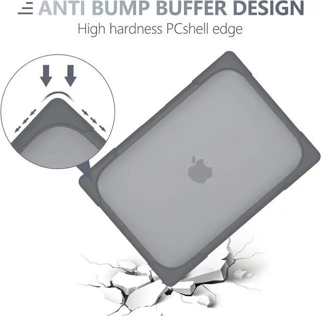 Alt view image 4 of 7 - BONAEVER for MacBook Air 13.6 inch Case 2025 2024 2022 Model M4 A3240 A2681 M2 A3113 M3, Heavy Duty Shockproof Protective Hard Shell with Fold Kickstand & Keyboard Cover Screen Protector