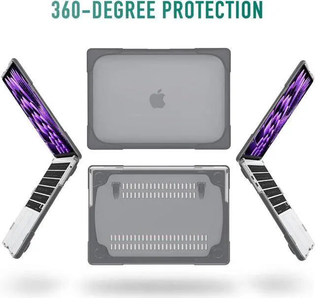 Alt view image 7 of 7 - BONAEVER for MacBook Air 13.6 inch Case 2025 2024 2022 Model M4 A3240 A2681 M2 A3113 M3, Heavy Duty Shockproof Protective Hard Shell with Fold Kickstand & Keyboard Cover Screen Protector