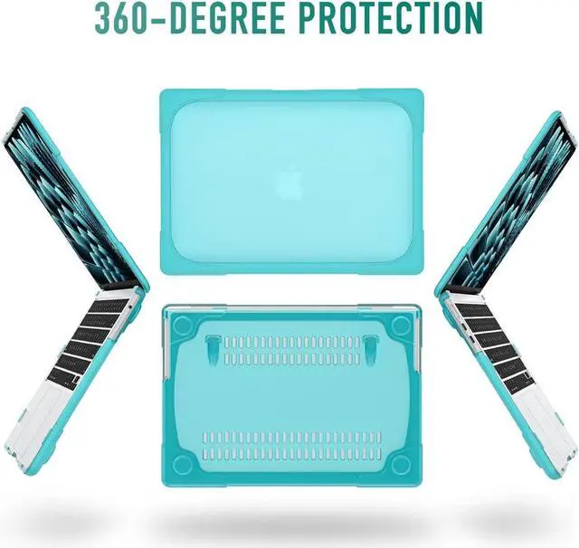 Alt view image 5 of 7 - BONAEVER for MacBook Air 13.6 inch Case 2025 2024 2022 Model M4 A3240 A2681 M2 A3113 M3, Heavy Duty Shockproof Protective Hard Shell with Fold Kickstand & Keyboard Cover Screen Protector