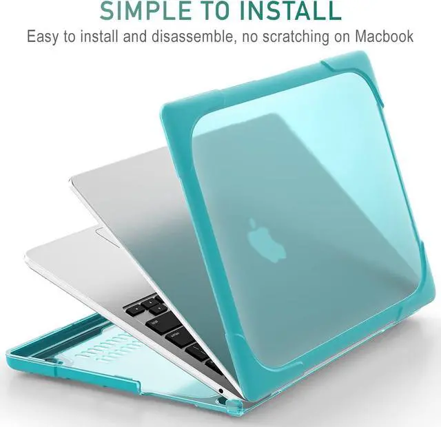 Alt view image 6 of 7 - BONAEVER for MacBook Air 13.6 inch Case 2025 2024 2022 Model M4 A3240 A2681 M2 A3113 M3, Heavy Duty Shockproof Protective Hard Shell with Fold Kickstand & Keyboard Cover Screen Protector
