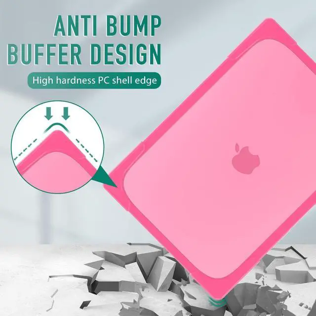 Alt view image 3 of 7 - BONAEVER for MacBook Air 13.6 inch Case 2025 2024 2022 Model M4 A3240 A2681 M2 A3113 M3, Heavy Duty Shockproof Protective Hard Shell with Fold Kickstand & Keyboard Cover Screen Protector