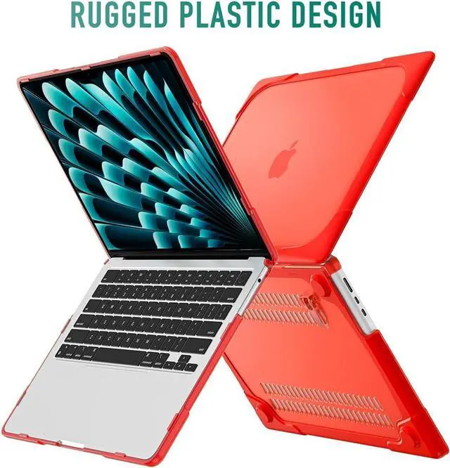 Alt view image 7 of 7 - BONAEVER for MacBook Air 13.6 inch Case 2025 2024 2022 Model M4 A3240 A2681 M2 A3113 M3, Heavy Duty Shockproof Protective Hard Shell with Fold Kickstand & Keyboard Cover Screen Protector