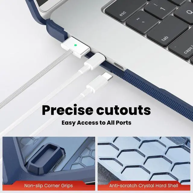 Alt view image 6 of 7 - BONAEVER Case for MacBook Pro 13 inch M2 2024 2023 2022-2016 A2338 M1 A2251 A2289 A2159 A1989 A1708 A1706, Laptop Hard Cover with Kickstand, Keyboard Skin, Screen Protector, Camera Cover USB C Adapter