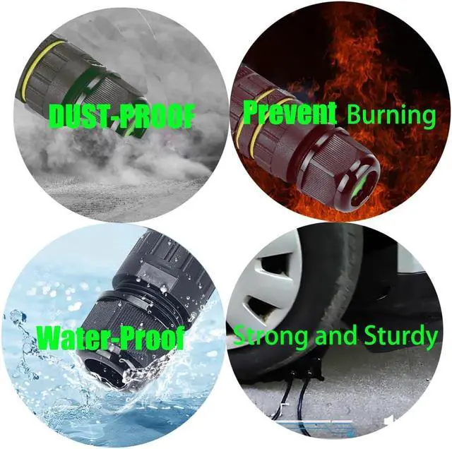 Alt view image 6 of 7 - BONAEVER IP68 Waterproof 2 Way 4 Pin Junction Box Electrical Cable Connector,5 Pack 24A 400V M20 Wire Range(5-9mm) for Outdoor Rapid Maintenance Expansion and Extension of Cable Connectors