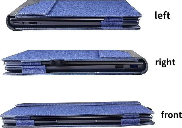 Alt view image 4 of 7 - BONAEVER Case for 15.6 inch Dell Inspiron 15 3000/3535/3530/3520/3510/3510/3515/3511 and Vostro 15 3530 3520 3510 3515 Laptop Cover Computer Drop Protection PU Leather Case Notebook Sleeve Blue