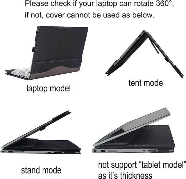 Alt view image 4 of 7 - BONAEVER Case for Lenovo ThinkPad X1 Carbon Gen 10 / Gen 9 / Yoga Gen 8 / Yoga Gen 7 / Yoga Gen 6 14 inch, Notebook Sleeve Cover Accessories PU Leather Shell Protective Laptop Cover