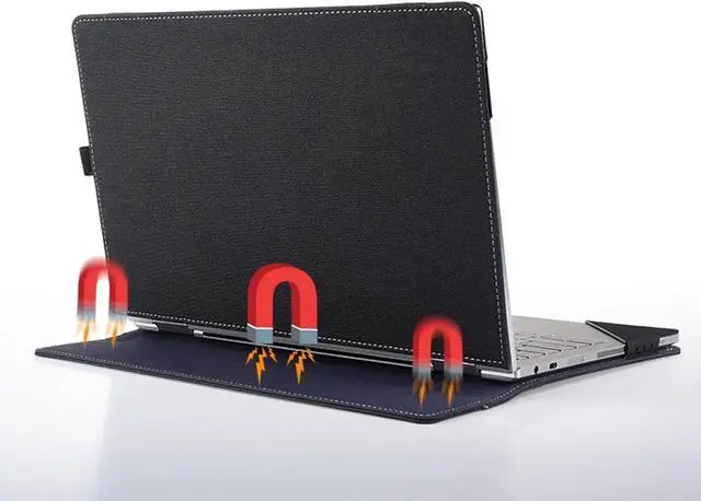 Alt view image 6 of 7 - BONAEVER Case for Lenovo ThinkPad X1 Carbon Gen 10 / Gen 9 / Yoga Gen 8 / Yoga Gen 7 / Yoga Gen 6 14 inch, Notebook Sleeve Cover Accessories PU Leather Shell Protective Laptop Cover