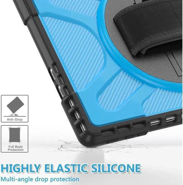 Alt view image 5 of 7 - BONAEVER for Microsoft Surface Pro 11 Pro 10 Pro 9 Case 13 inch Rugged Protective Case for Surface Pro 11 10 9 with Rotating Stand & Hand Strap Pen Holder Compatible with Type Cover Keyboard + Stylus