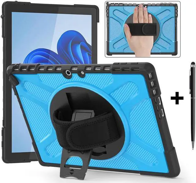 Alt view image 2 of 7 - BONAEVER for Microsoft Surface Pro 11 Pro 10 Pro 9 Case 13 inch Rugged Protective Case for Surface Pro 11 10 9 with Rotating Stand & Hand Strap Pen Holder Compatible with Type Cover Keyboard + Stylus