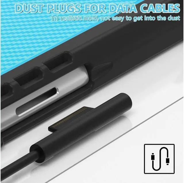 Alt view image 6 of 7 - BONAEVER Protective Case for Microsoft Surface Pro 11 10 9 13 inch Shockproof Cover with Stand and Universal Stylus Pen Hand Strap Compatible with Type Cover Keyboard Blue