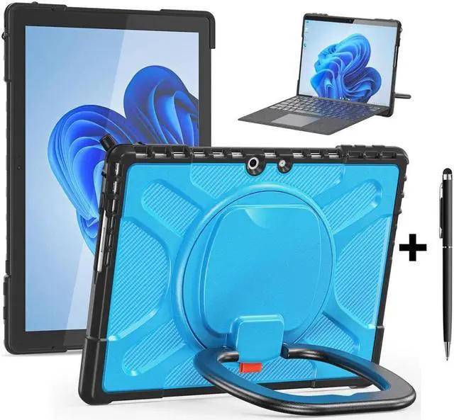Main image of BONAEVER Protective Case for Microsoft Surface Pro 11 10 9 13 inch Shockproof Cover with Stand and Universal Stylus Pen Hand Strap Compatible with Type Cover Keyboard Blue