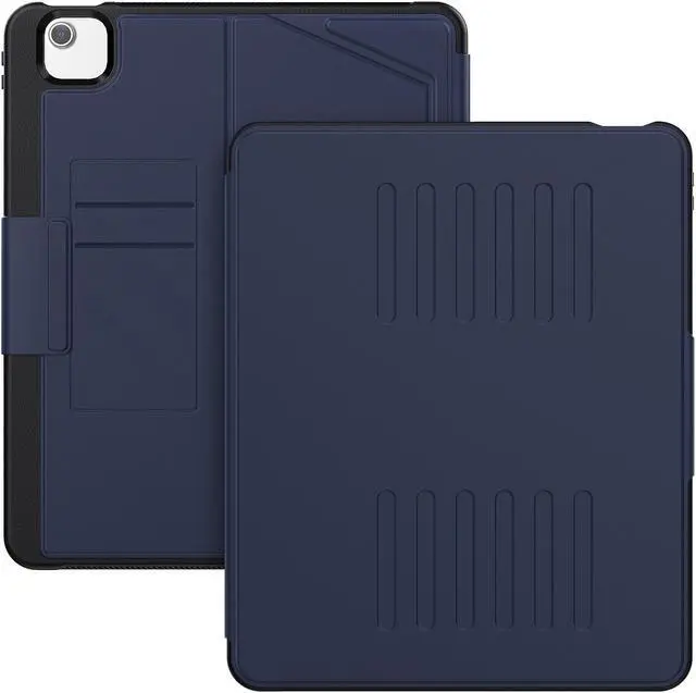 Alt view image 5 of 7 - BONAEVER Case For iPad Air 13 inch M3 2025 M2 2024 A3268 A3269 A3271 A2898 A2899 A2900, Smart Magnetic Auto Sleep Shockproof Cover with Multi-Angles Stand, Pen Holder, Card Slot Blue